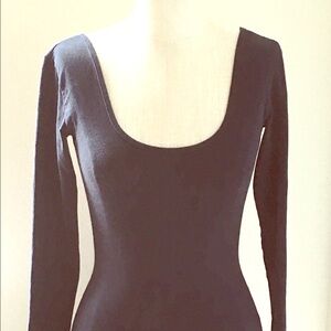 American Apparel Navy Blue low back leotard dress